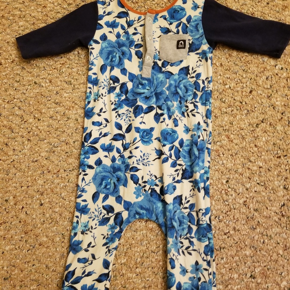 Rags to Raches Blue Floral